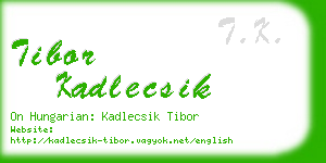 tibor kadlecsik business card